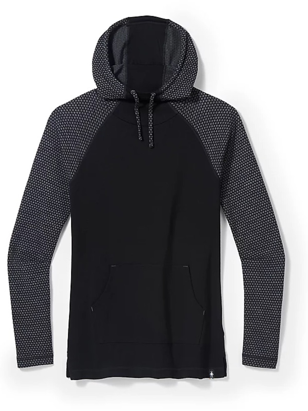 NWT Smartwool Merino 250 Thermal Drape Neck Hoodie 1X Black Dot Base Layer